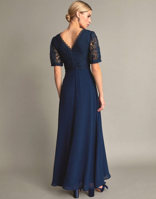 Monsoon Lilibet Lace Maxi Dress Blue - Image 3