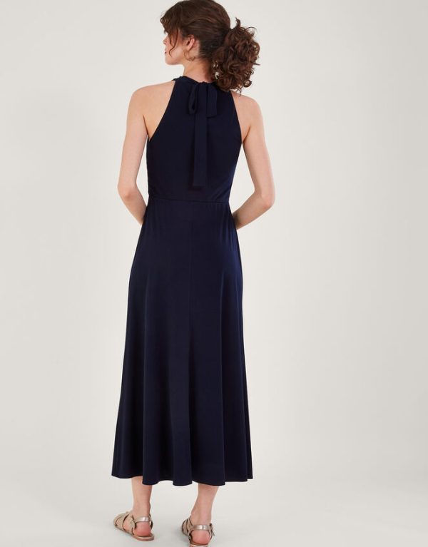 Monsoon Clo Crossover Maxi Dress Blue - Image 4