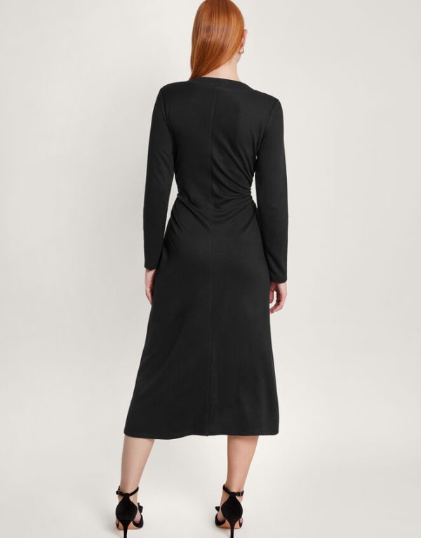 Monsoon Paula Ponte Dress Black - Image 3