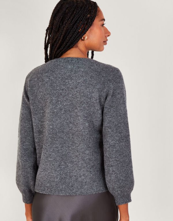 Monsoon Sabrina Star Jumper Grey - Image 4