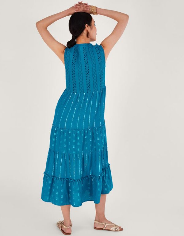 Monsoon Sidne Sleeveless Midi KaftanBlue - Image 3