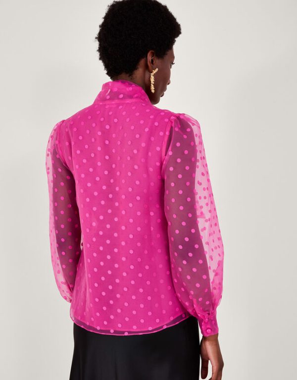 Monsoon Rosa Spot Blouse Pink - Image 4