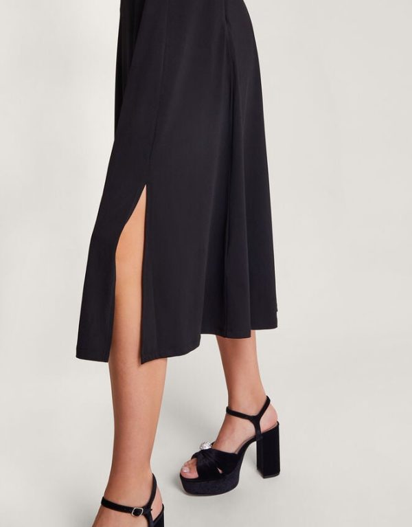 Monsoon Ray Ruched Dress Black - Image 3