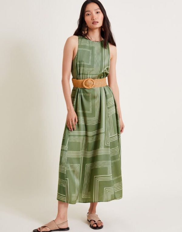 Monsoon Anica Maxi Dress Green - Image 5