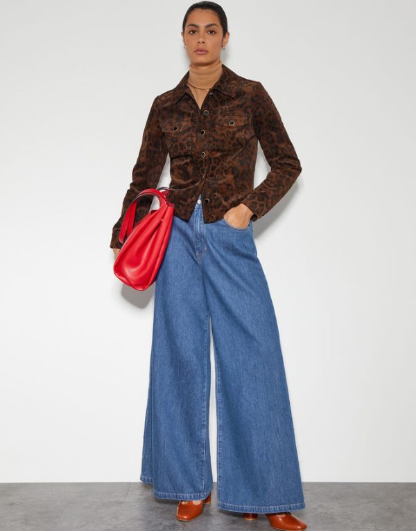 Monsoon Beth Extra Wide Leg Jeans Blue - Image 5