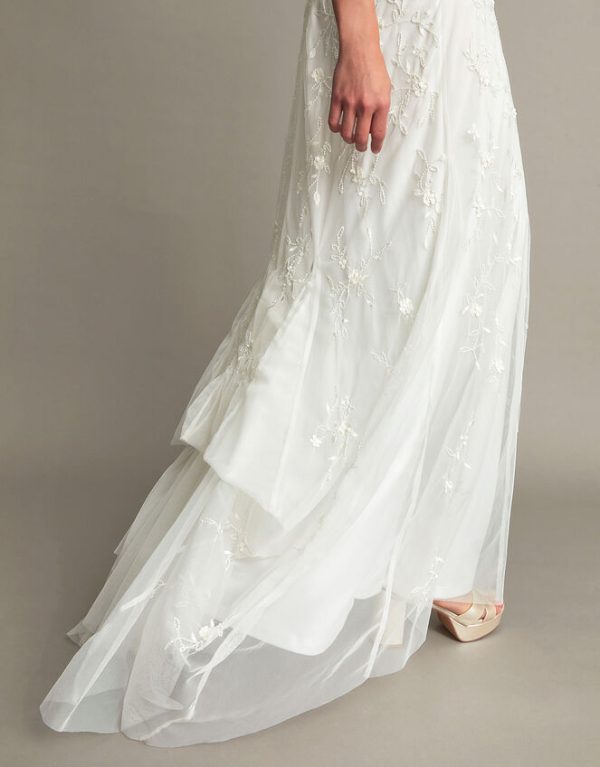 Monsoon Holly Cowl Neck Bridal Dress Ivory - Image 4