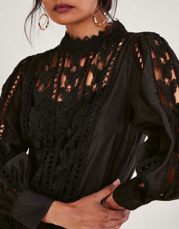 Monsoon Lola Butterfly Blouse Black - Image 4