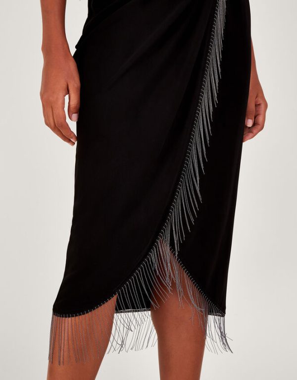 Monsoon Fawn Fringe Dress Black - Image 4