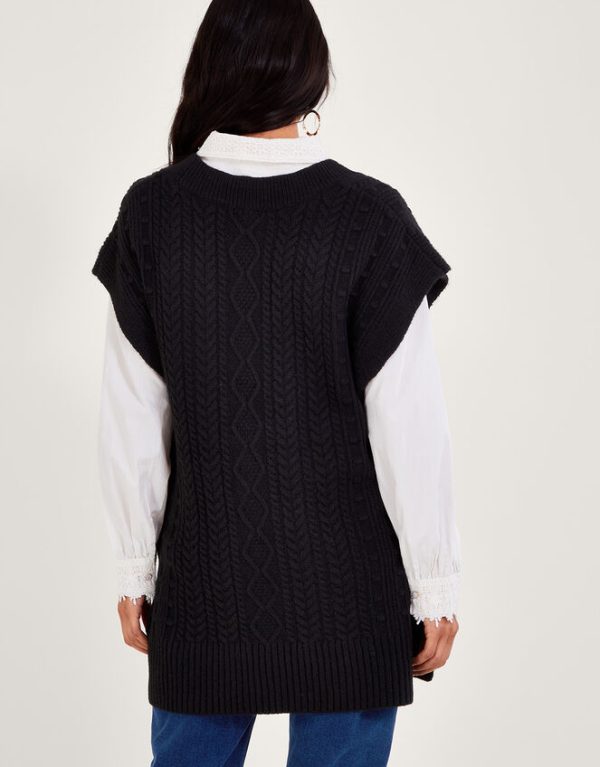 Monsoon Knit TabardBlack - Image 4