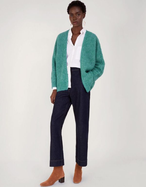 Monsoon Ola Oversized Cardigan Teal - Image 4