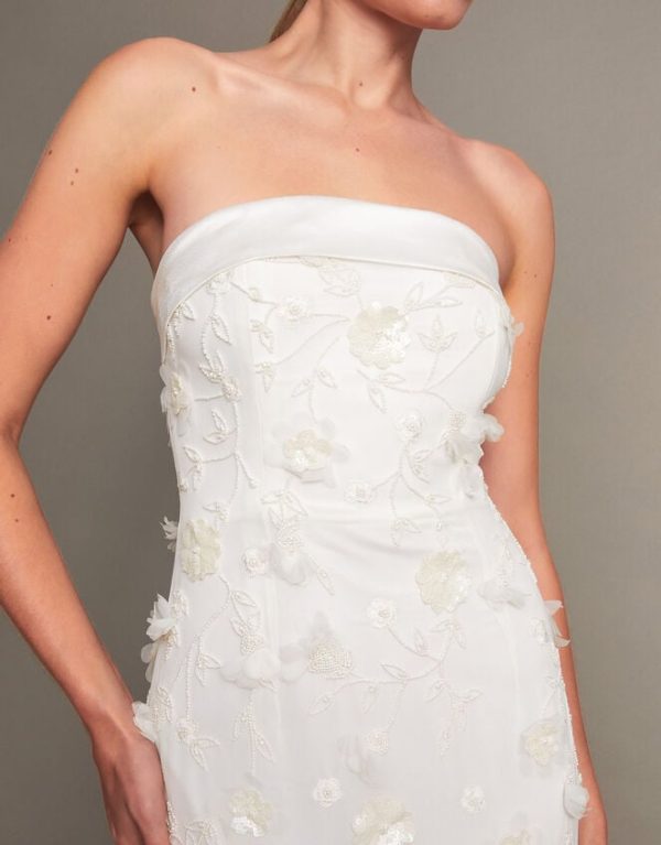 Monsoon Eve Embellished Bridal Dress Ivory - Image 4