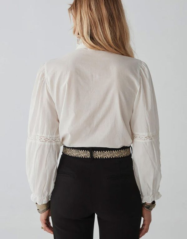 Monsoon Maison Hotel Emanuelle Embroidered Blouse Ivory - Image 6