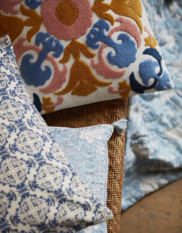 Monsoon Colour Embroidered Cushion