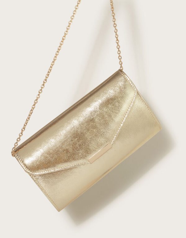 Monsoon Metallic Clutch Bag