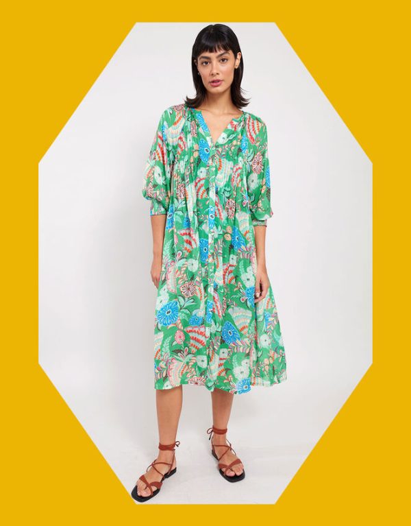 Monsoon East Santa Maria Dress Green