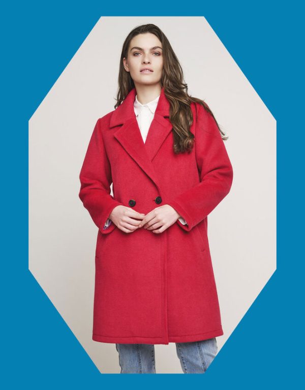 Monsoon Rino and Pelle Double-Breasted Coat Red